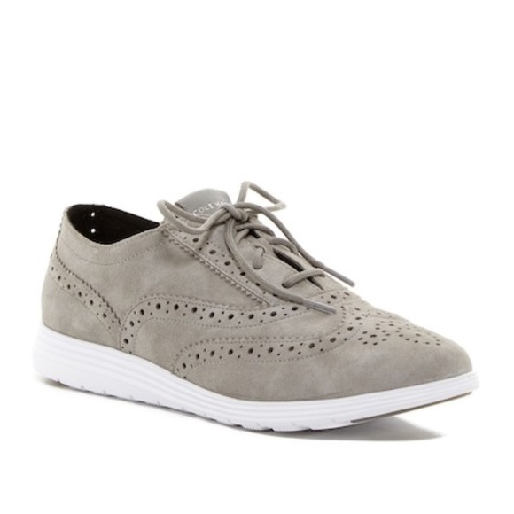 Cole Haan Grand Tour Grey Leather Suede Oxford 6 - Picture 3 of 11